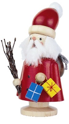 Smoking man Santa Claus stained 14cm