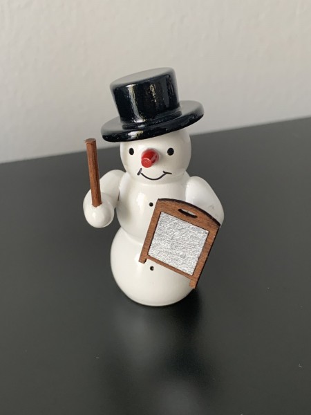 Snowman washboard decoration figure made of wood 5.5cm