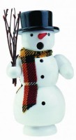 Räuchermännchen Schneemann 12,5 cm | Original aus dem Erzgebirge