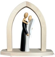 Dekorationsbogen m.LED-Band innen + außen - 35x37 cm