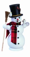 Räuchermännchen Schneemann 26 cm | Original aus dem Erzgebirge