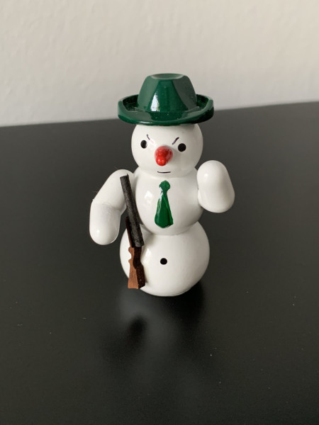 Snowman forester decorative figure made of wood 5.5cm